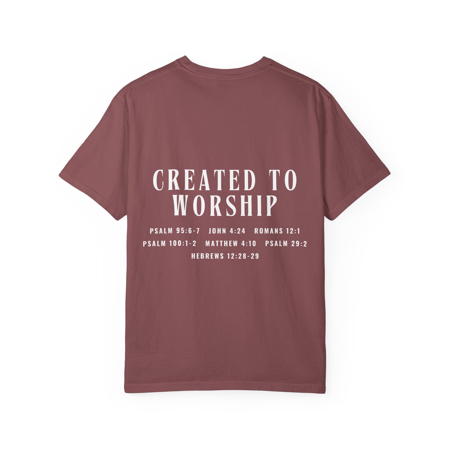 Created to Worship Scripture Tee Shirt