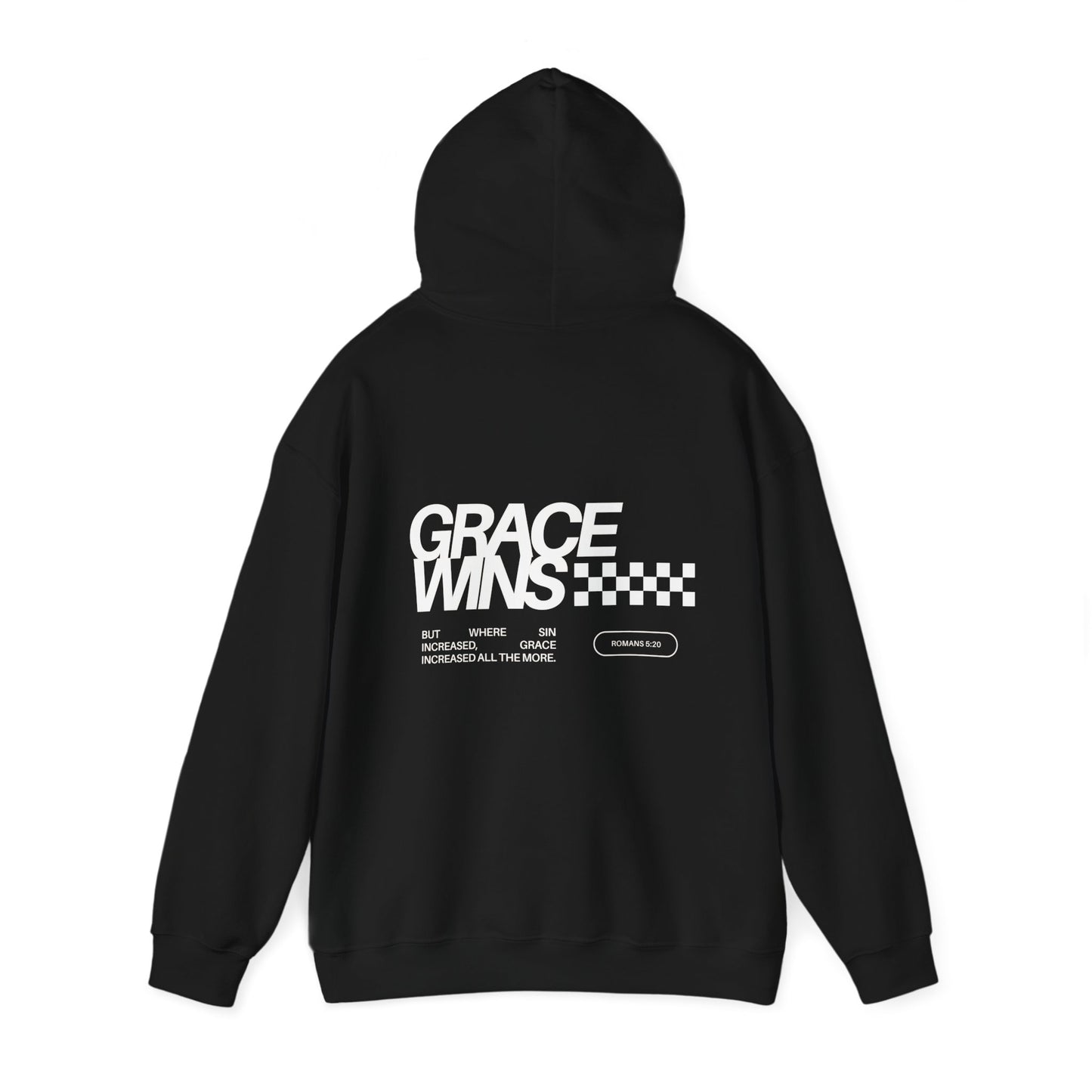 Grace Wins Romans 5:20 Hoodie