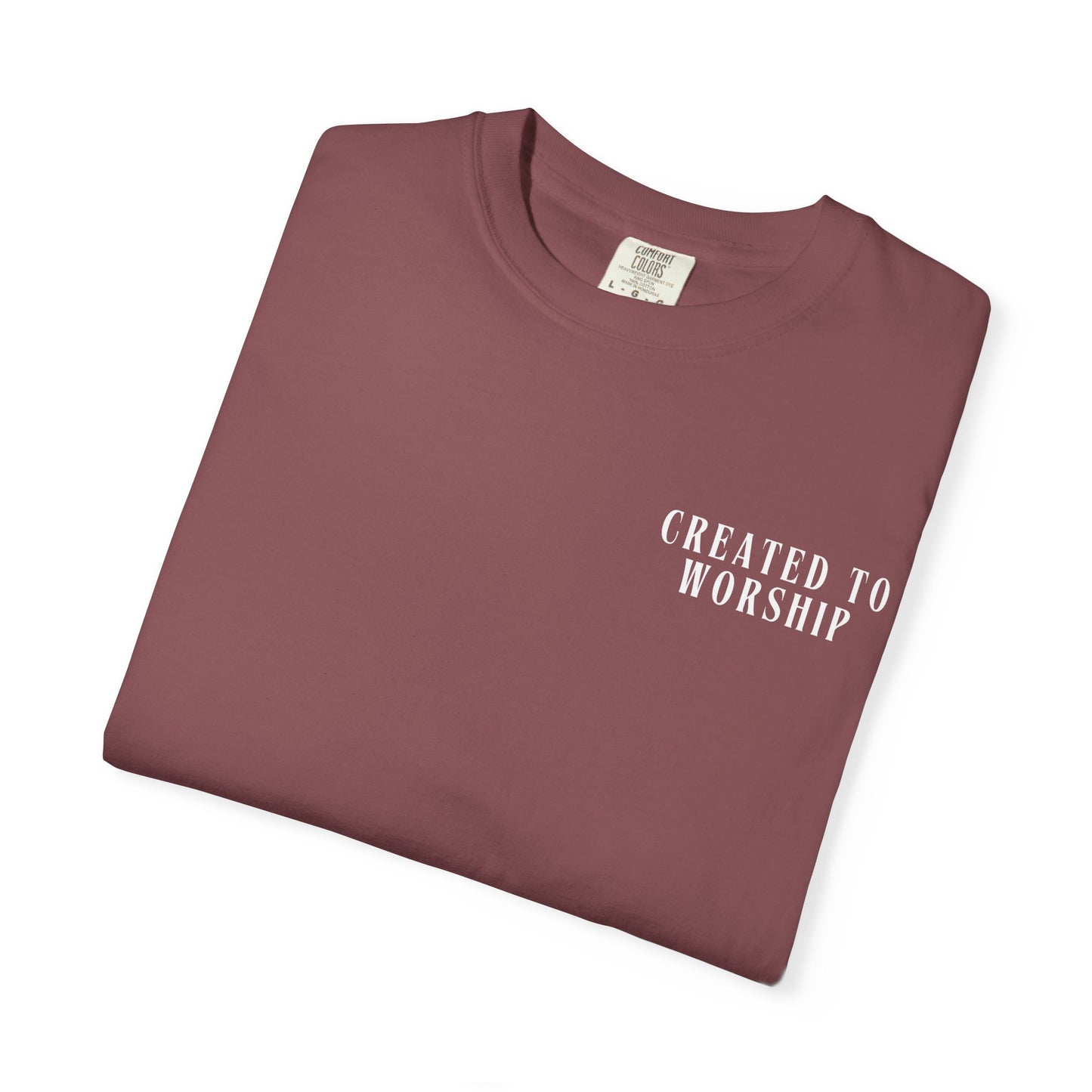 Created to Worship Scripture Tee Shirt
