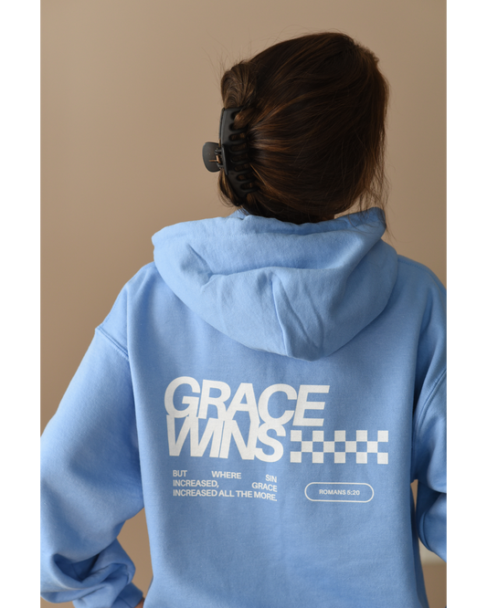 Grace Wins Romans 5:20 Hoodie