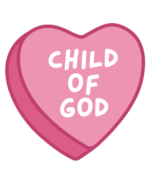 Child Of God Heart Shaped 3.5" Sticker