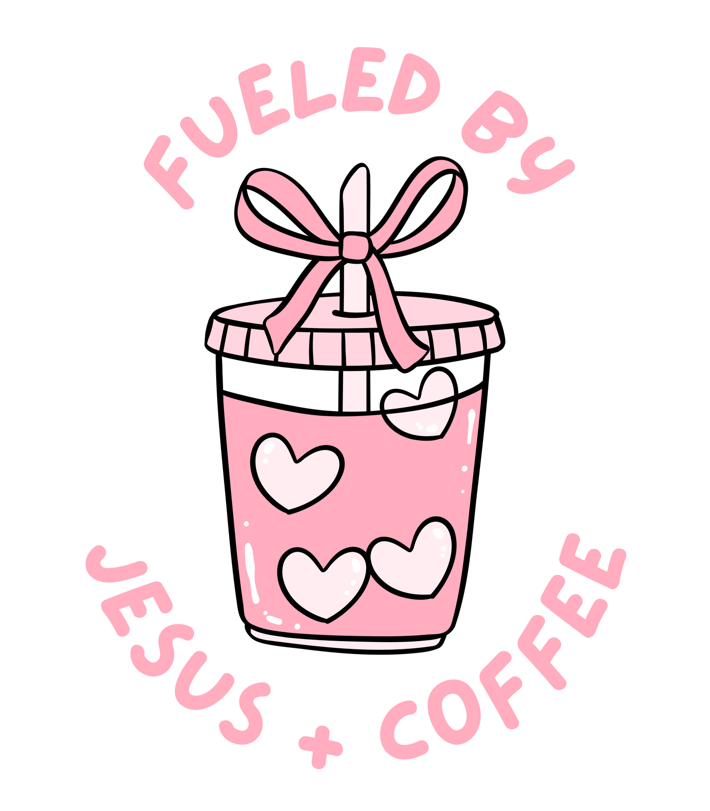 Fueled By Jesus + Coffee 3.5" Sticker