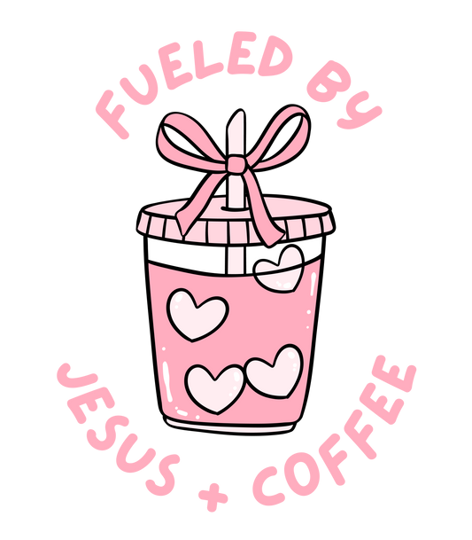 Fueled By Jesus + Coffee 3.5" Sticker