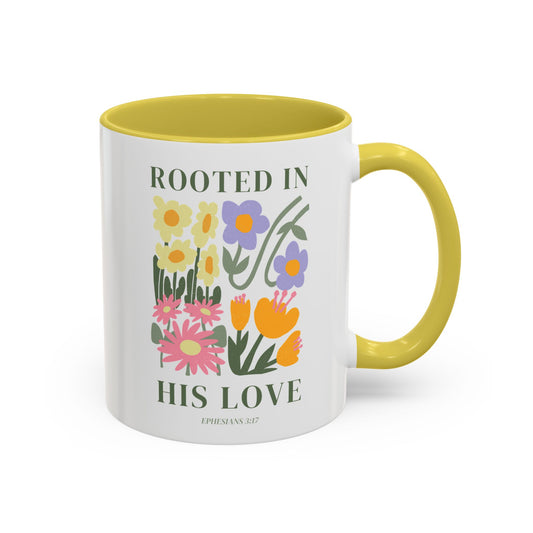 Ephesians 3:17 Rooted in His Love Scripture Mug