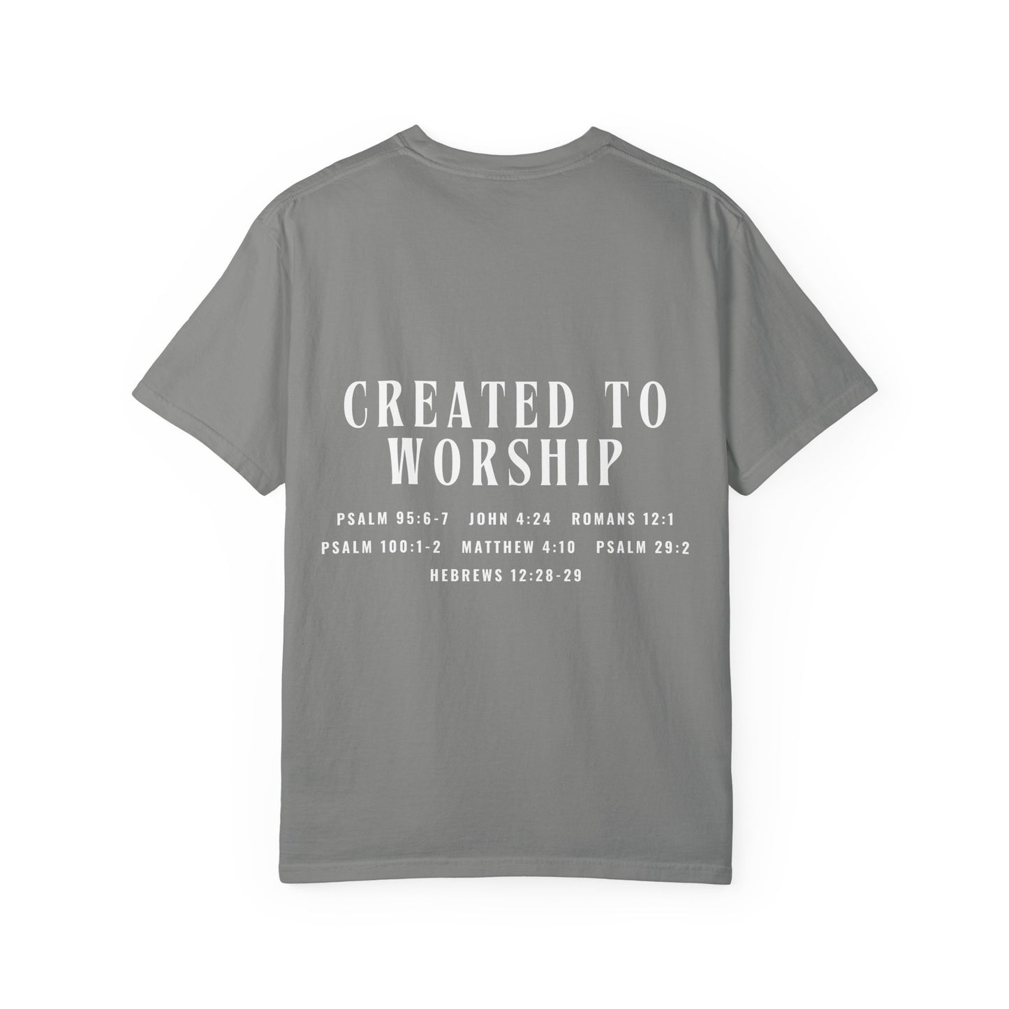 Created to Worship Scripture Tee Shirt