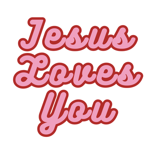 Jesus Loves You 3" Sticker