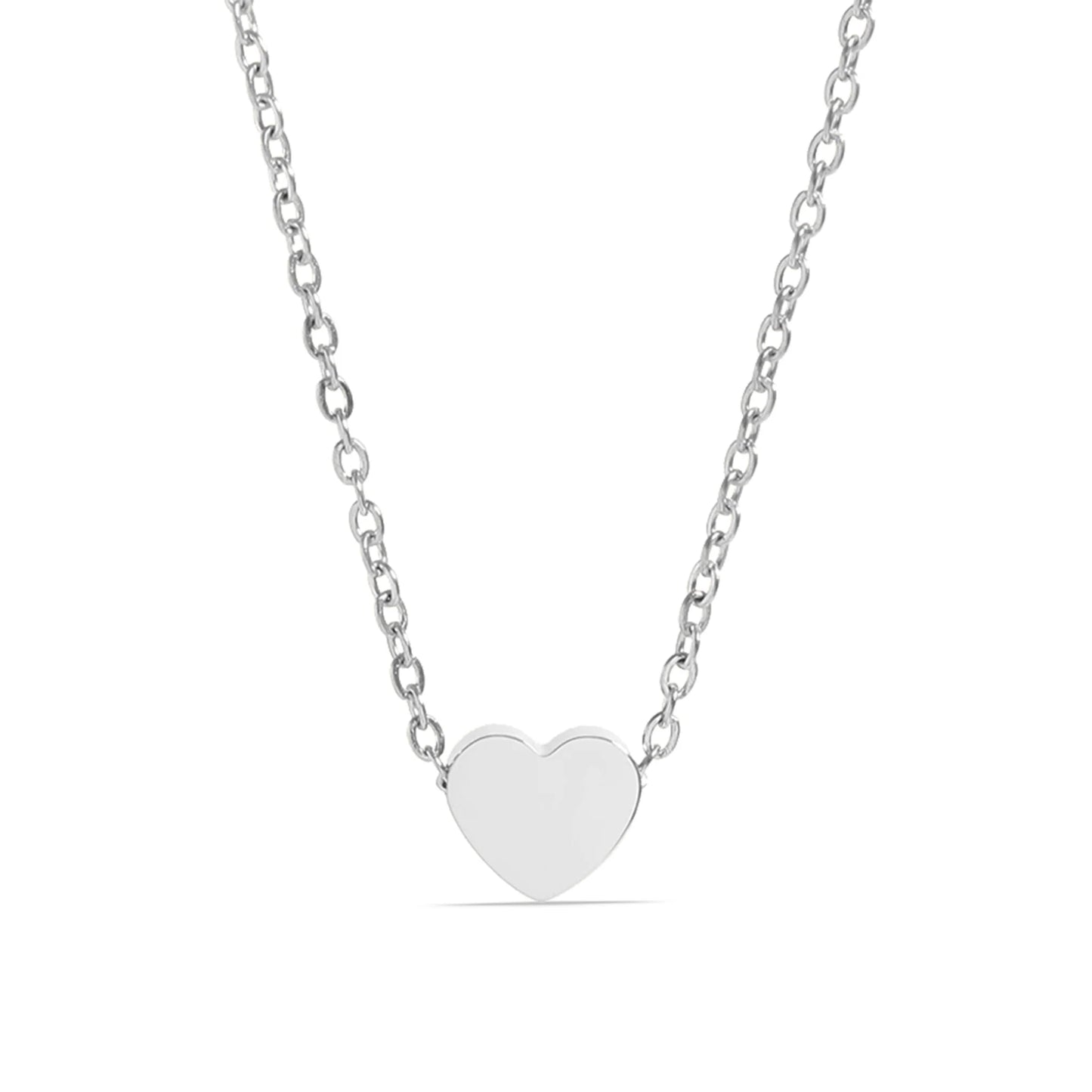 Proverbs 3:5 Silver Heart Necklace
