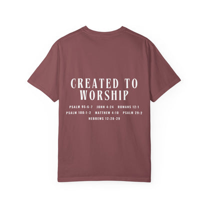 Created to Worship Scripture Tee Shirt