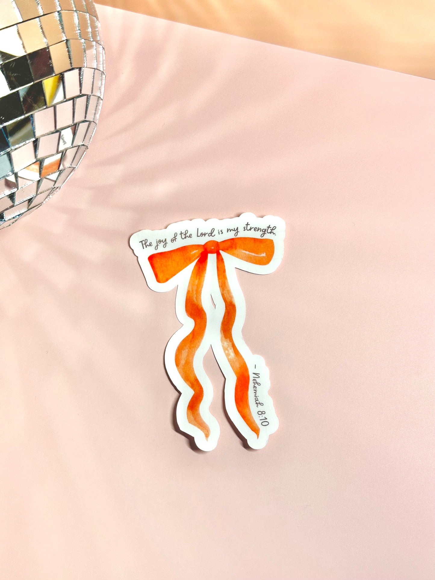 The Joy of the Lord 3" Bow Sticker