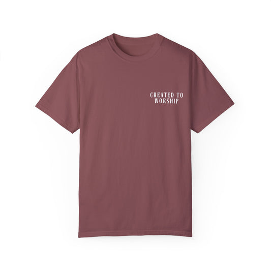 Created to Worship Scripture Tee Shirt