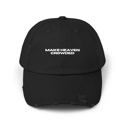 Make Heaven Crowded Distressed Statement Hat [SOLD OUT – Not Restocking]
