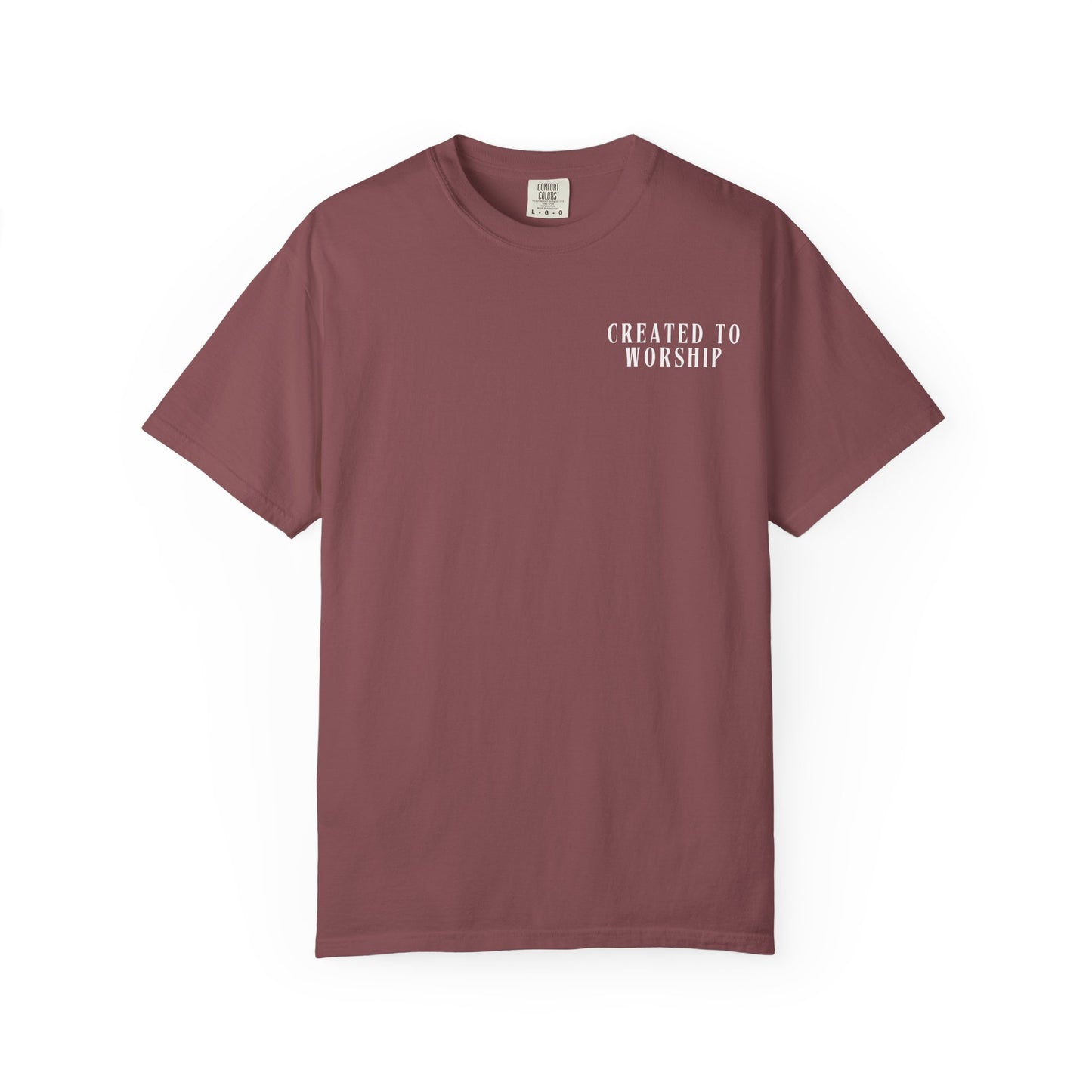 Created to Worship Scripture Tee Shirt