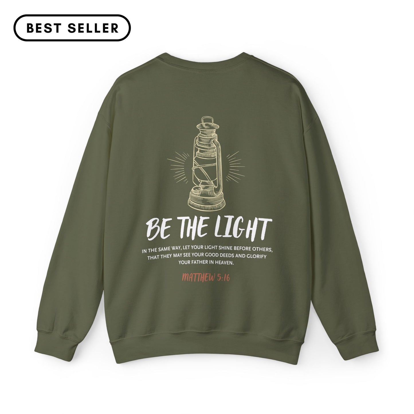 Matthew 5:16 Be the Light Crewneck Sweatshirt