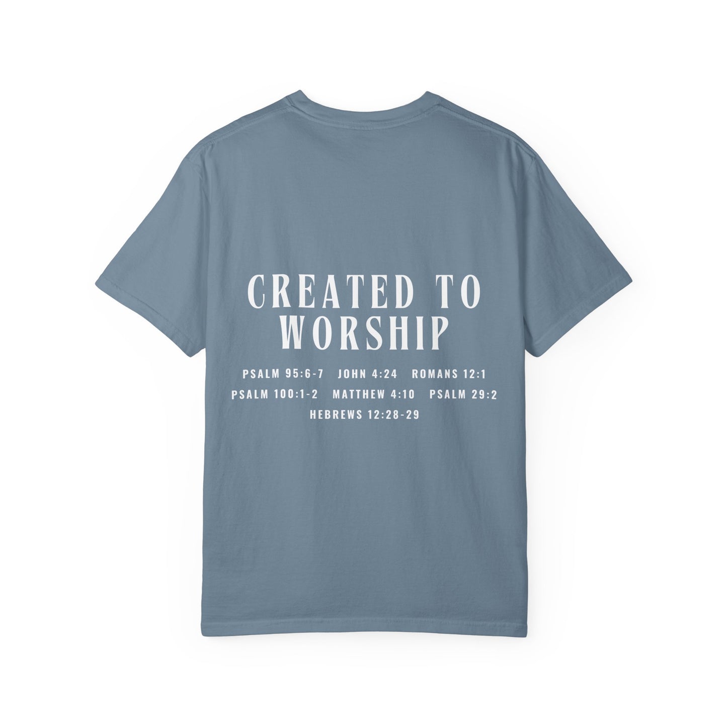Created to Worship Scripture Tee Shirt