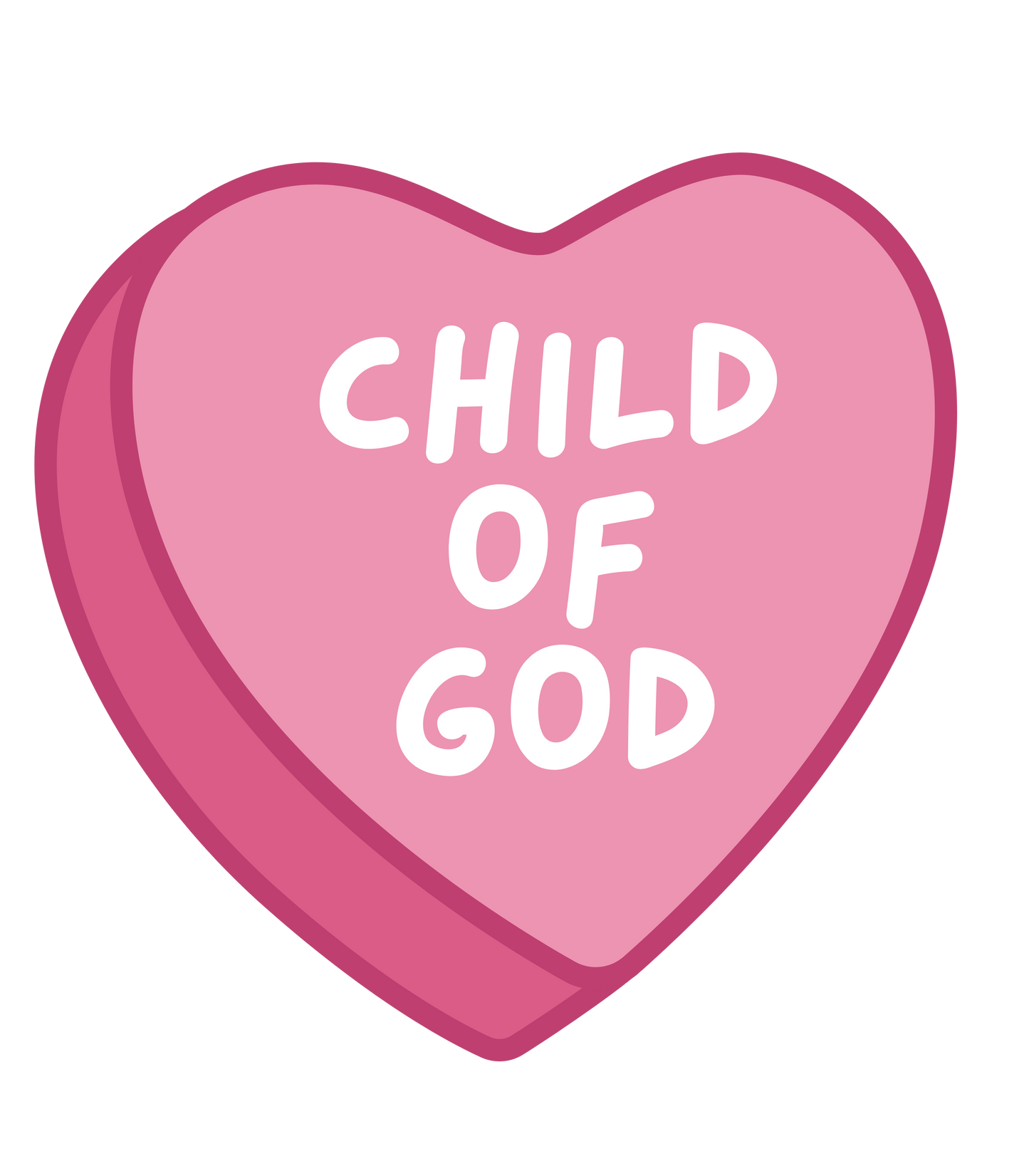 Child Of God Heart Shaped 3.5" Sticker