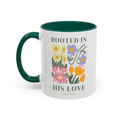 Ephesians 3:17 Rooted in His Love Scripture Mug