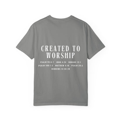 Created to Worship Scripture Tee Shirt