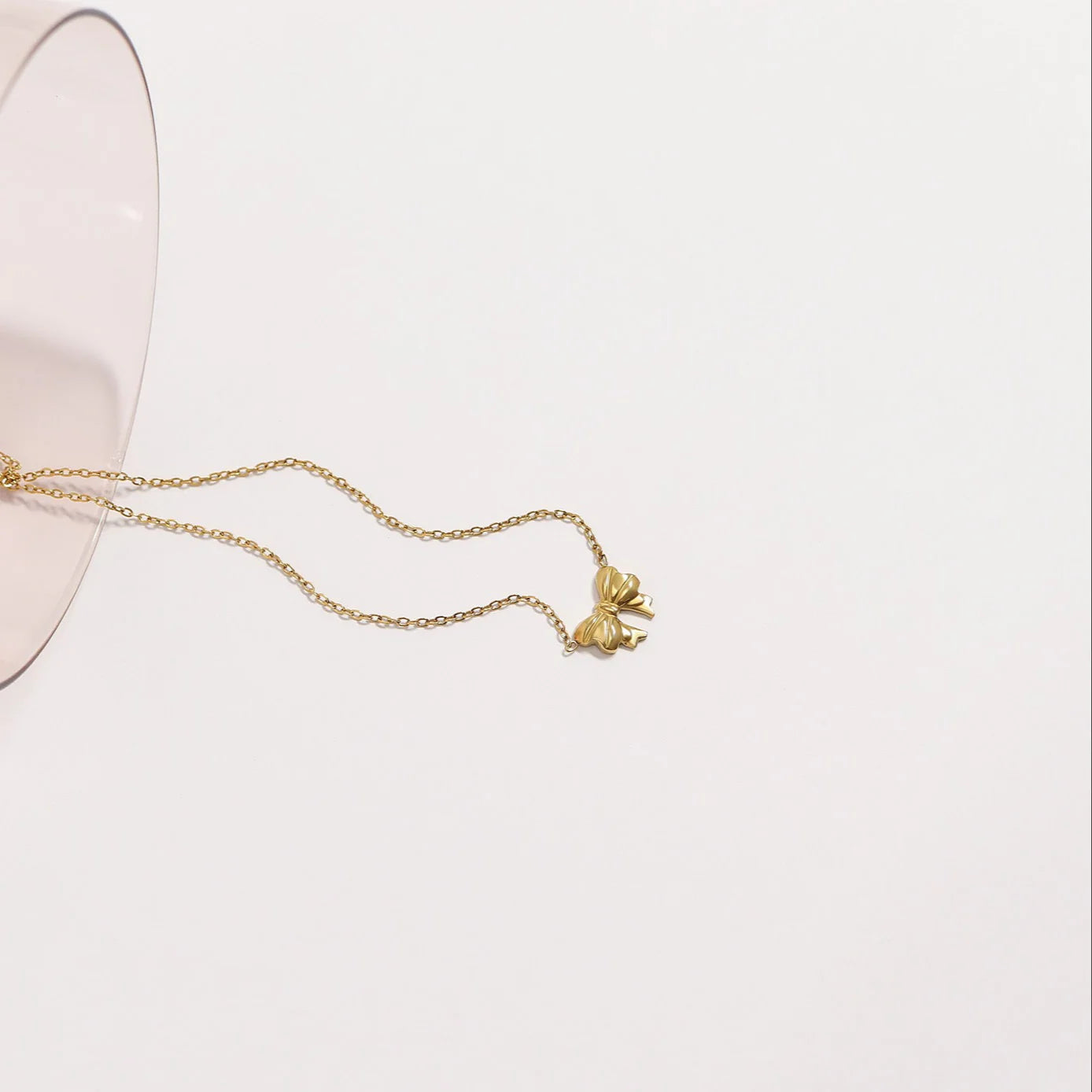 Author of My Tomorrow Gold Bow Necklace