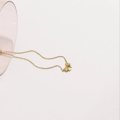 Author of My Tomorrow Gold Bow Necklace