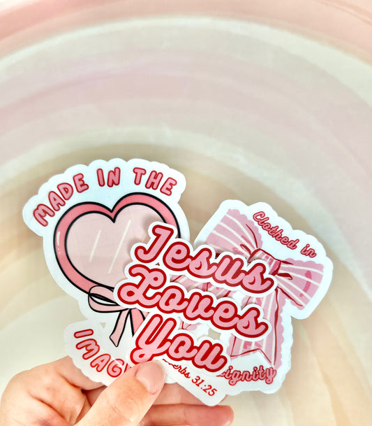 Jesus Loves You 3" Sticker