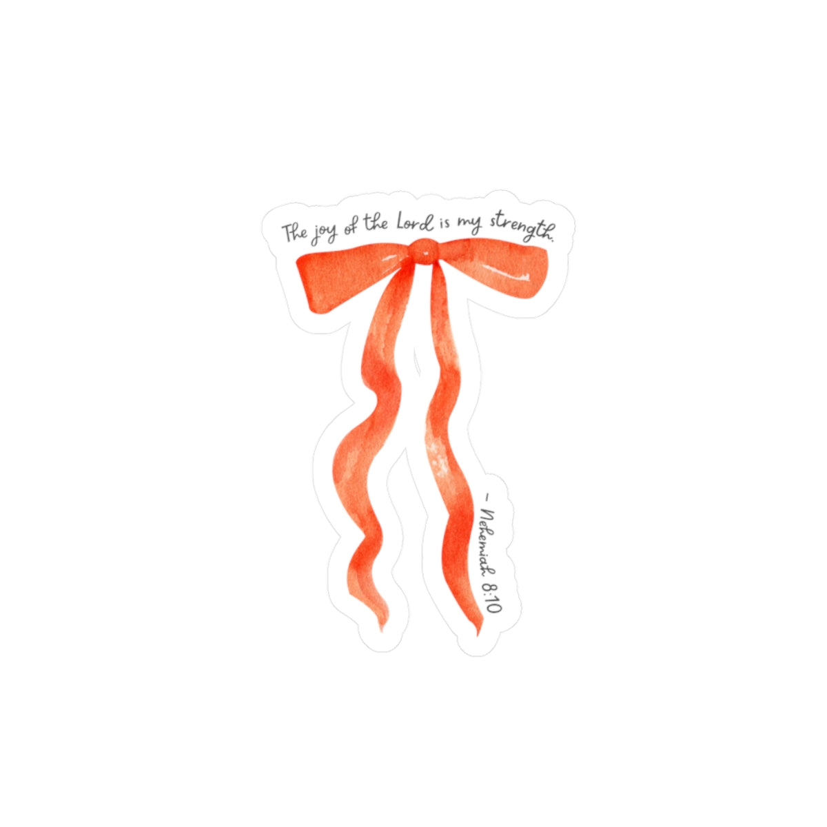 The Joy of the Lord 3" Bow Sticker