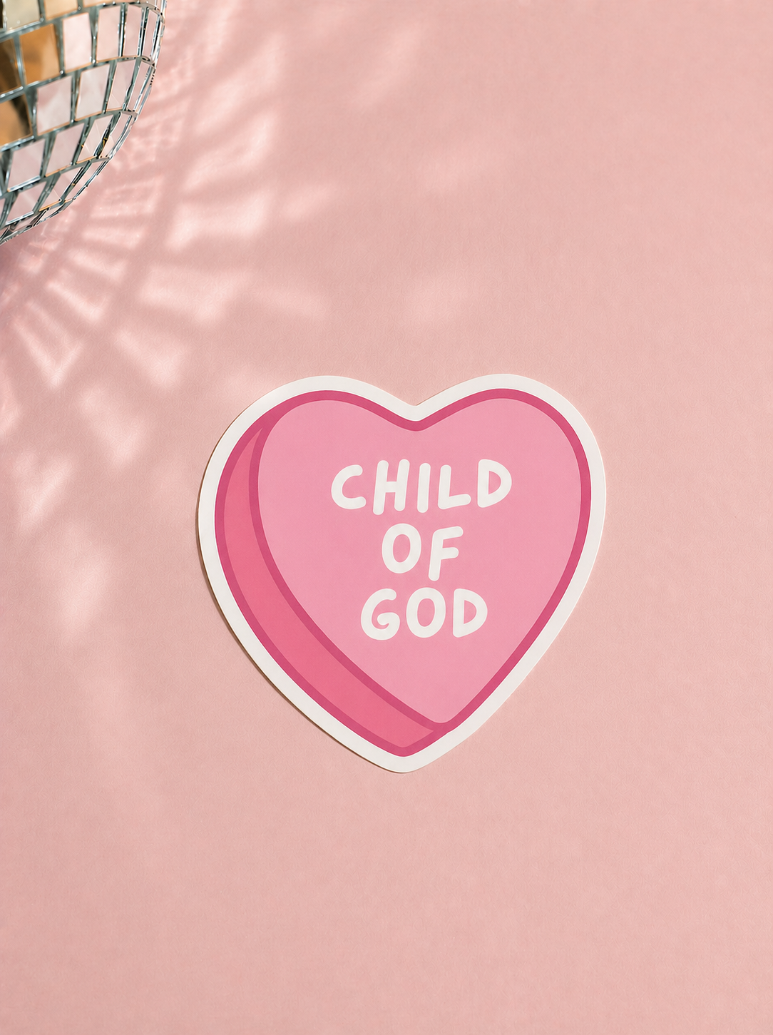 Child Of God Heart Shaped 3.5" Sticker
