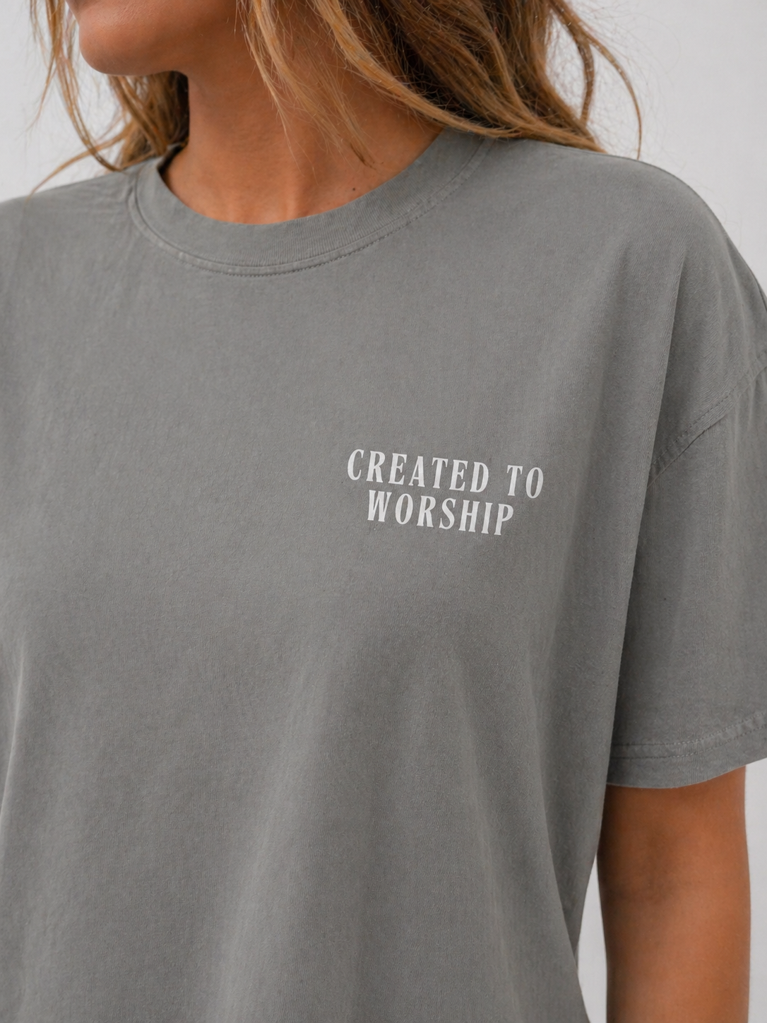 Created to Worship Scripture Tee Shirt