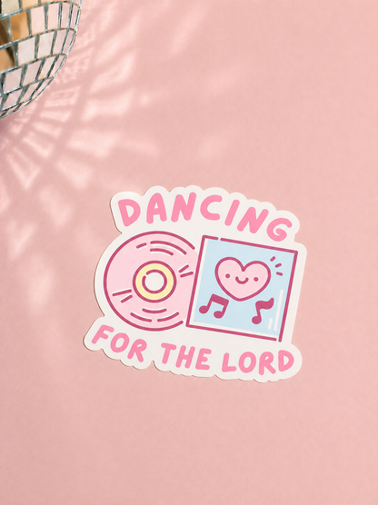 Dancing For The Lord 3.5" Worship Sticker
