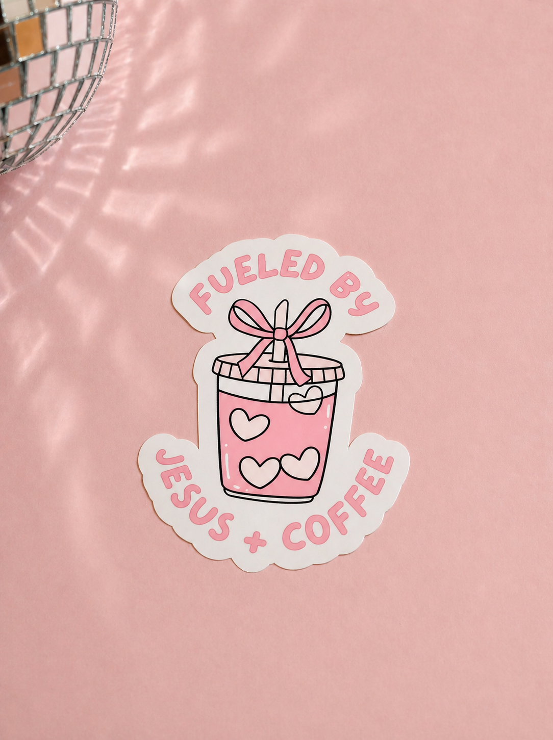 Fueled By Jesus + Coffee 3.5" Sticker