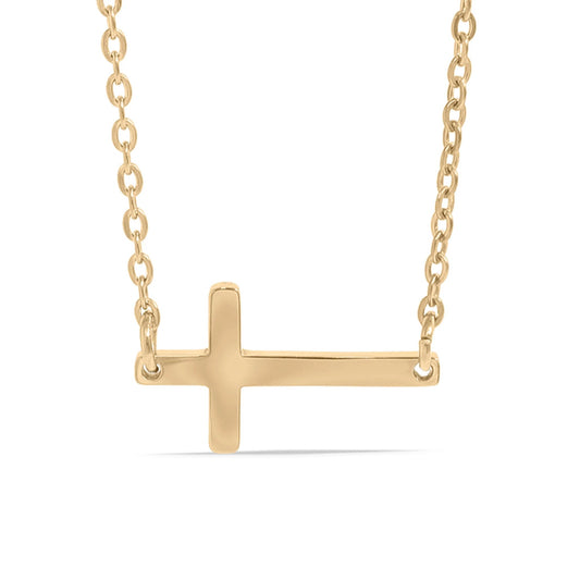 Eternal Life Gold Cross Necklace