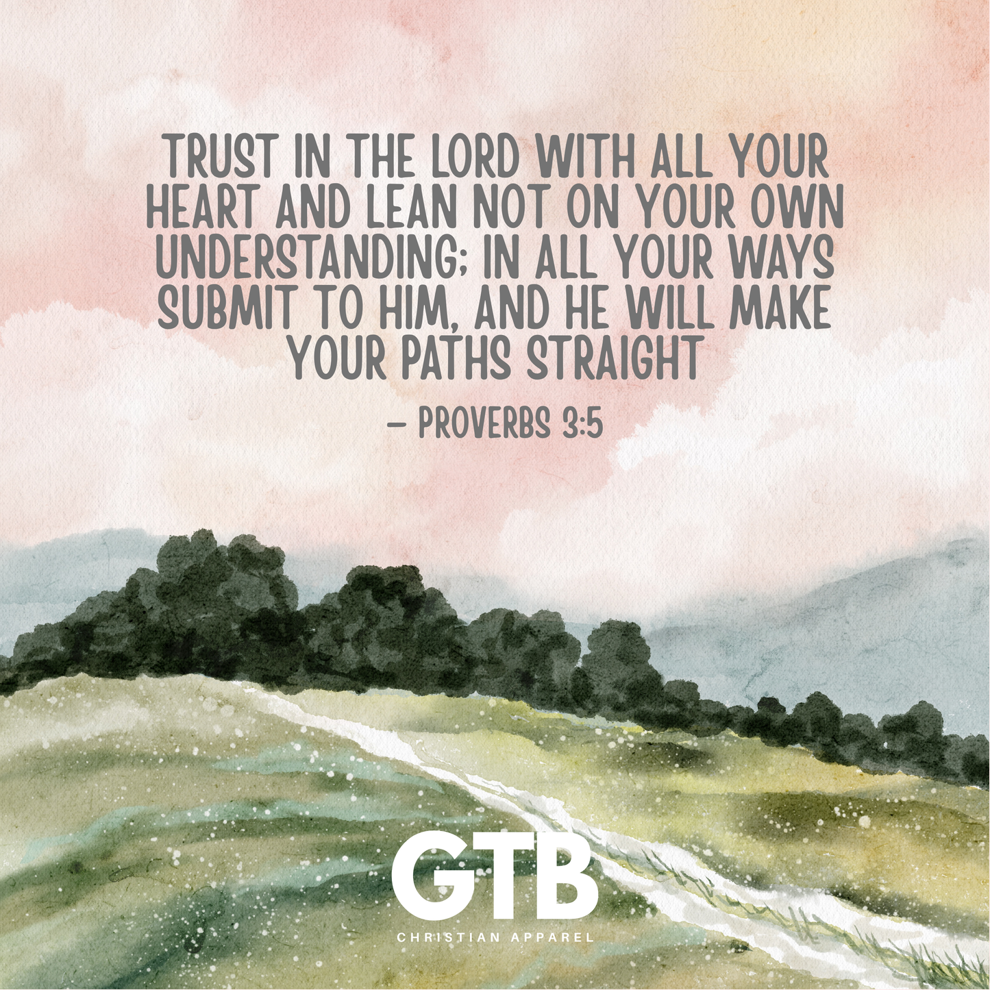 Proverbs 3:5 Gold Heart Necklace