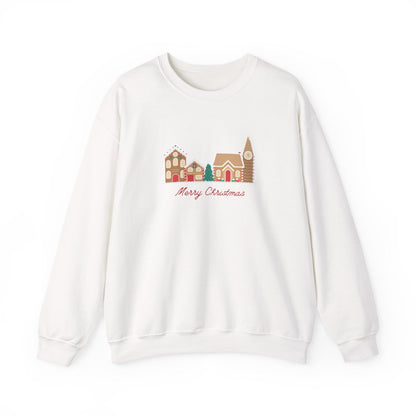 Merry Christmas Gingerbread Village Crewneck