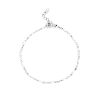 White as Snow Silver Bracelet