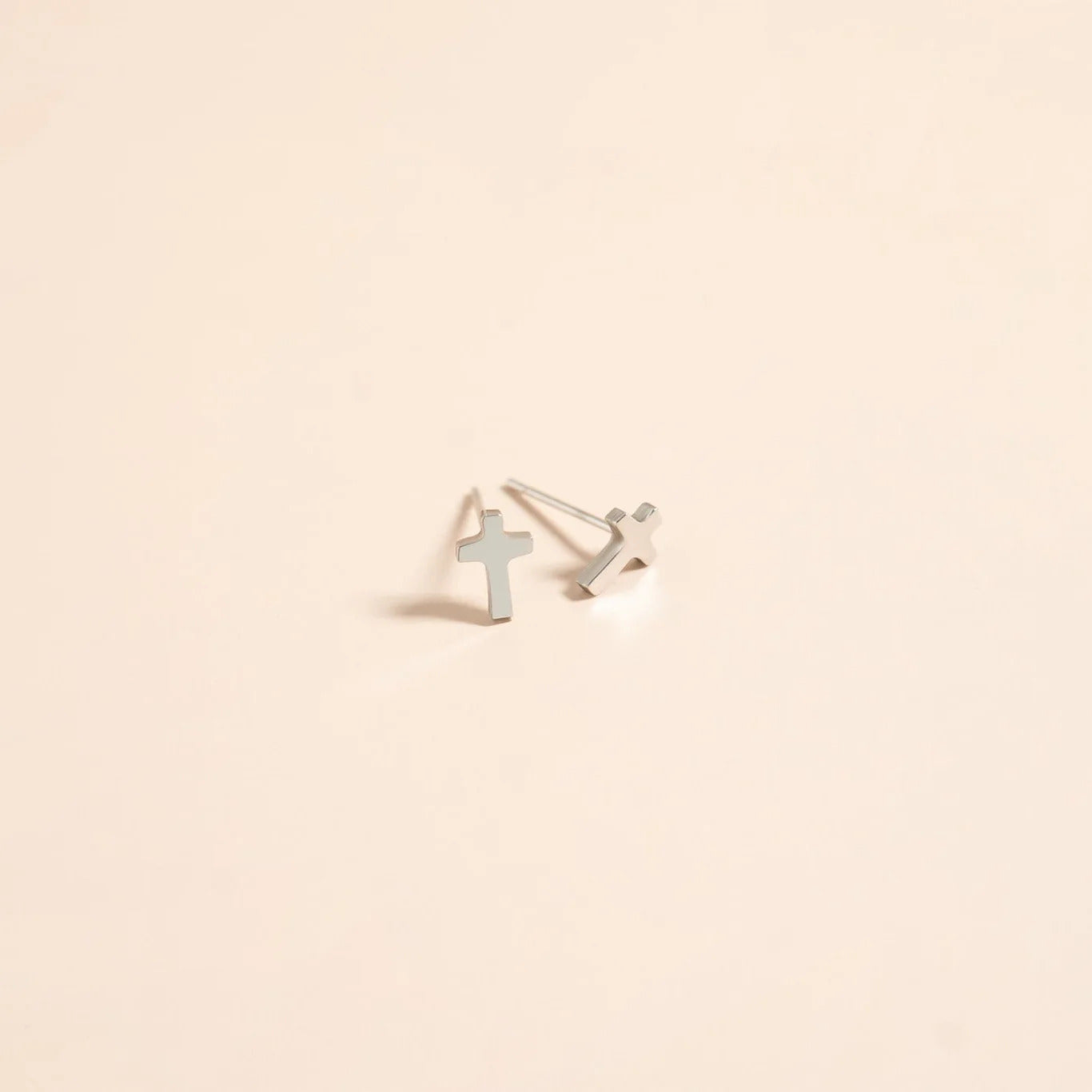 Things Above Silver Cross Earrings
