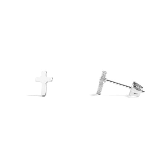 Things Above Silver Cross Earrings
