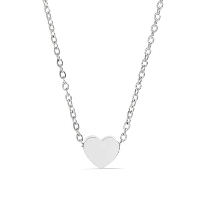 Proverbs 3:5 Silver Heart Necklace