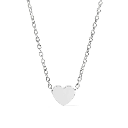 Proverbs 3:5 Silver Heart Necklace