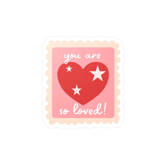 You Are Loved 3" Stamp Sticker